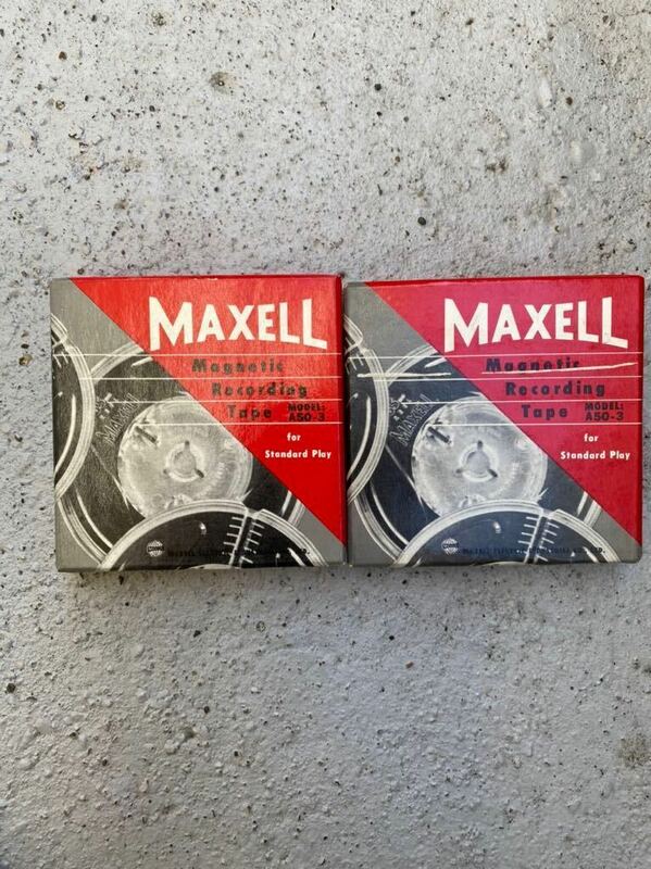 MAXELL Magnet Recording Tape MODEL: A50-3 2個　未使用？