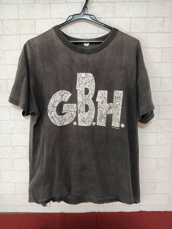 貴重!当時物! G.B.H. 1991年 来日ツアー Tシャツ Lサイズ ブラック GBH ロックT ビンテージTシャツ バンドTシャツ 英国ハードコア パンク