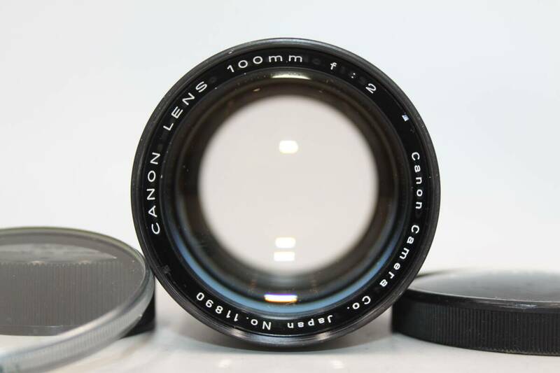 実用品 Canon 100mm F2 Lマウント L39 レンズフィルター他付き #OP1397