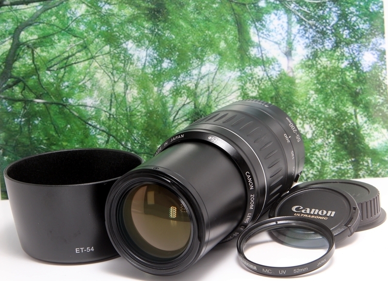 ☆もっと遠くへ☆CANON EF55-200mm F1:4-5.6 USMⅡ♪レンズフード付きで気分はプロカメラマン♪レンズフード新品☆