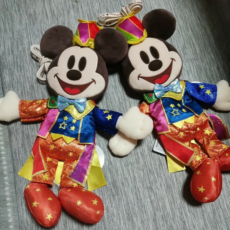 東京ディズニーランド ハーモニーインカラー ミッキー ぬいぐるみ ショルダーバッグ 2個セット TDS TOKYO Disney resort