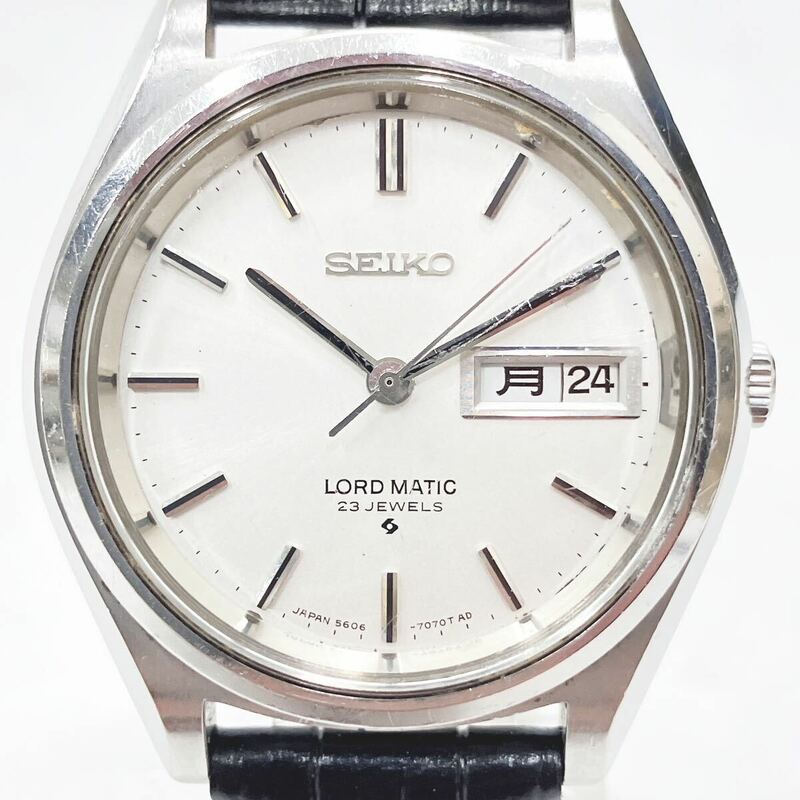 稼働中 SEIKO セイコー LM ロードマチック 23石 5606-7070 デイデイト　自動巻 メンズ腕時計 R尼0610