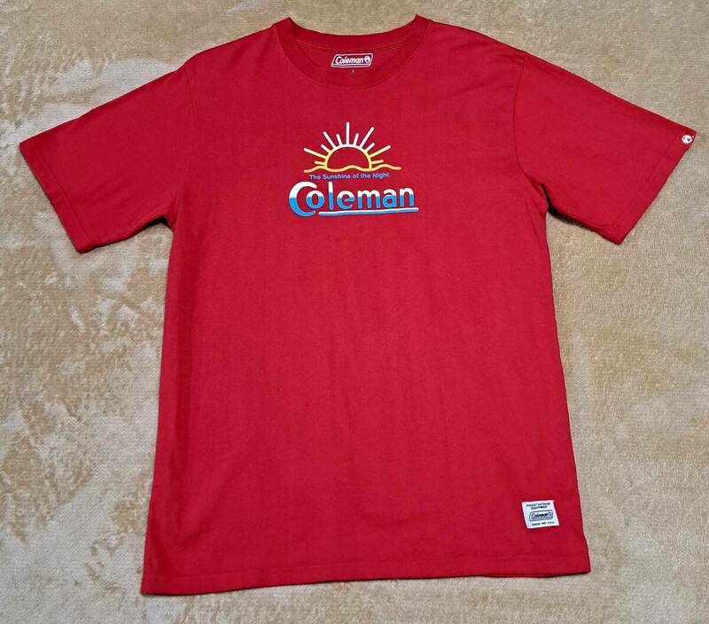★Cole man （コールマン）　半袖 Tシャツ　Lサイズ　赤色　美品！