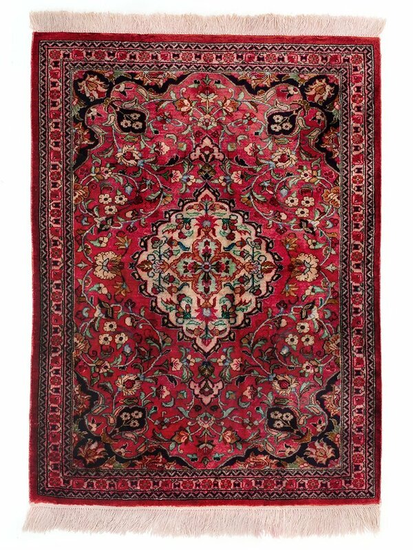 ペルシャ絨毯 Persian carpet 4087A 90×60cm カーペット 本体のみ【及川質店】