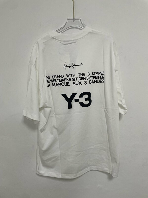 Yohji Yamamoto ヨウジヤマモト Y-3 半袖シャツ 半袖 ステキ ファッション 流行 ホワイト 人気 中古 Ｍ JN 1