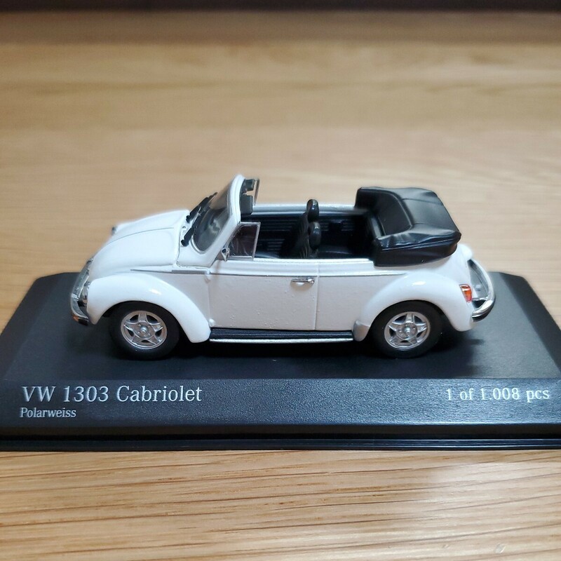 1/43 ミニチャンプス MINICHAMPS ミニカー/Volkswagen 1303 Cabriolet 1972-80 Polarweiss/VW フォルクスワーゲン ビートル カブリオレ