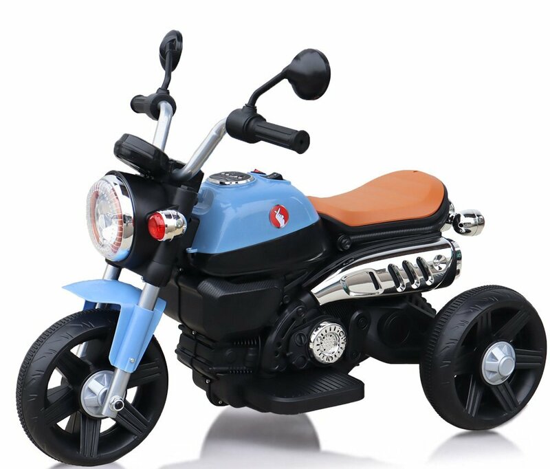 【訳ありアウトレット品】電動乗用玩具 電動3輪バイクⅡ ブルー 電動３輪 バイク 玩具 子供 おもちゃ 3～8才 【XZ936】