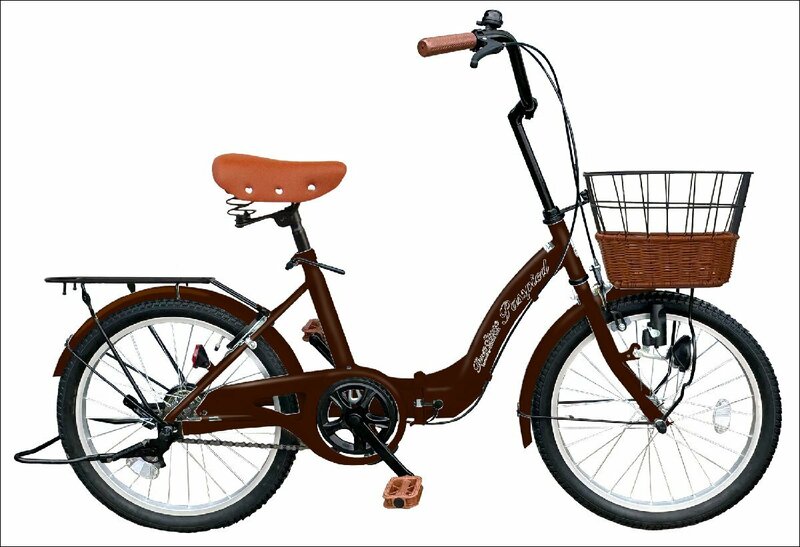 【2024New Model】折りたたみ自転車 シティサイクル 20インチ TS20M ブラウン 空気入れ付き AIJYU CYCLE