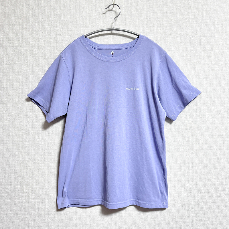【モンベル mont-bell】ワンポイントロゴ 半袖Tシャツ L ライラック ウイックロン Women's
