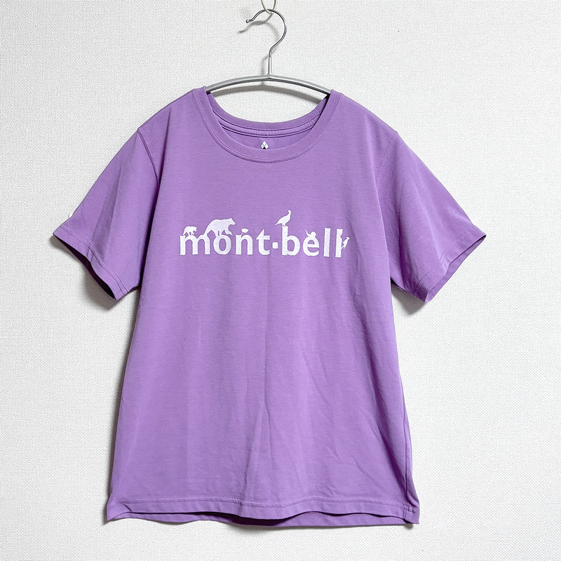 【モンベル mont-bell】動物ロゴ 半袖Tシャツ M ライラック ウイックロン Women's