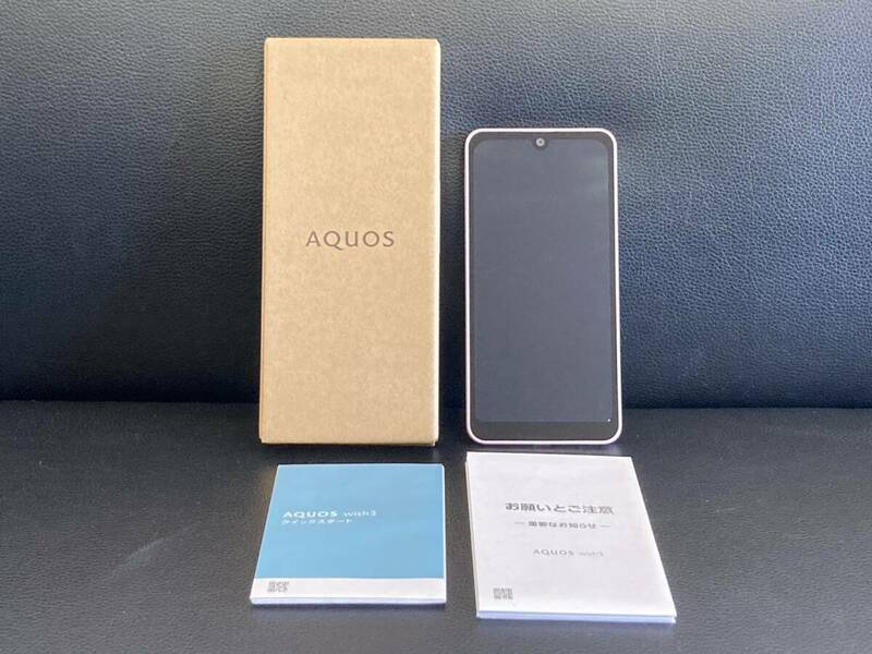 未使用品 初期化済 Y!mobile ワイモバイル AQUOS wish3 A302SH ピンク スマートフォン スマホ ソフトバンク判定○ 64GB 箱付