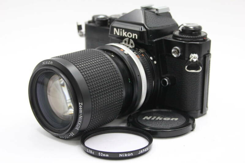 Y1280 ニコン Nikon FE ブラック Zoom-Nikkor AI-s 35-105mm F3.5-4.5 フィルムカメラ ボディレンズセット ジャンク