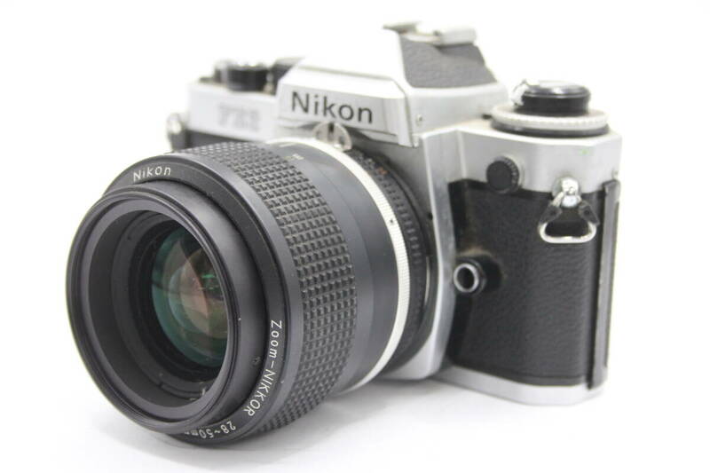 Y1282 ニコン Nikon FE2 Zoom-Nikkor AI-s 28-50mm F3.5 フィルムカメラ ボディレンズセット ジャンク