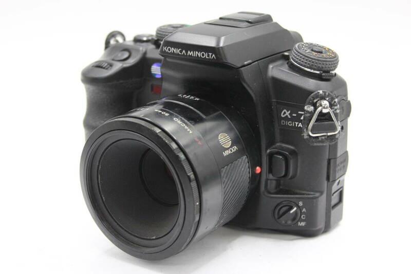 Y1297 コニカミノルタ Konica Minolta α-7 Digital AF Macro 50mm F2.8 デジタル一眼 ボディレンズセット ジャンク