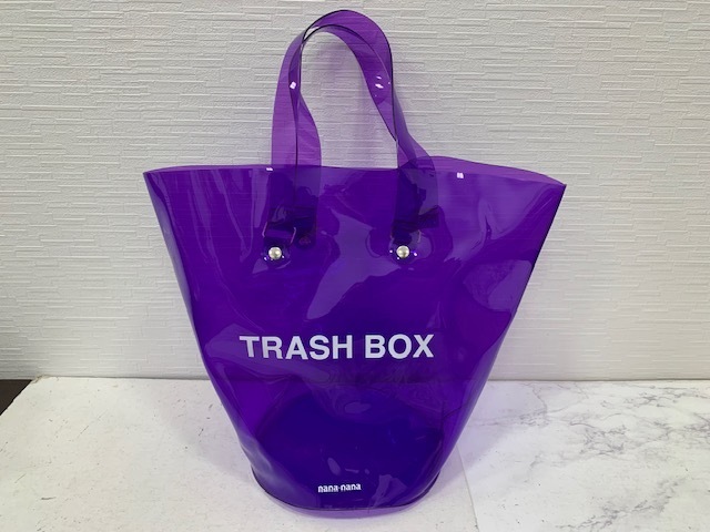 ☆1000円スタート☆ 【ナナナナ NaNa-NaNa】 TRASH BOX クリア トートバッグ (メンズ レディース) パープル ◆25500