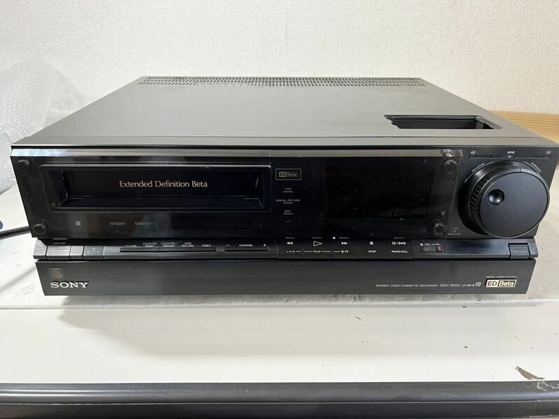 【H】SONY EDV-9000 stereo video cassette recorder ED Beta 通電確認済み