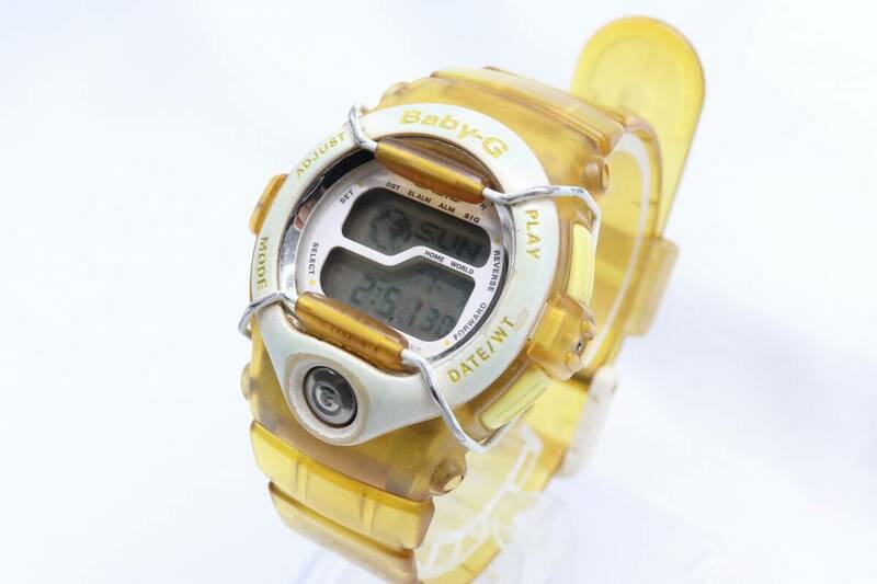 【W150-2】動作品 電池交換済 CASIO Baby-G カシオ ベイビージー デジタル 腕時計 BGT-100メンズ【送料全国一律380円】