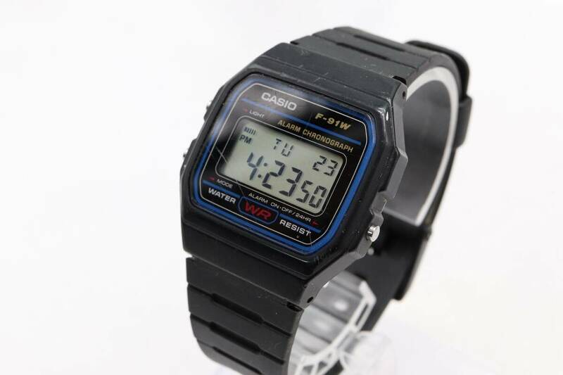 【W150-4】動作品 電池交換済 CASIO カシオ デジタル 腕時計 F-91W メンズ【送料全国一律185円】