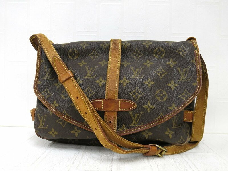 ◆LOUIS VUITTON ルイ・ヴィトン◆モノグラム ソミュール◆トアル地◆ショルダー バッグ◆ブラウン G金具◆ヴィンテージ◆斜め掛け◆A5629