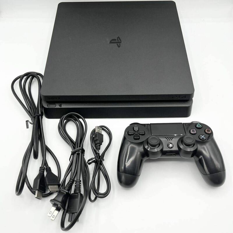 1円〜【廃盤品】SONY ソニー PlayStation4 CUH-2200A コントローラー ケーブル類 黒 ジェットブラック 付属品多数あり Wi-Fi接続確認済み 