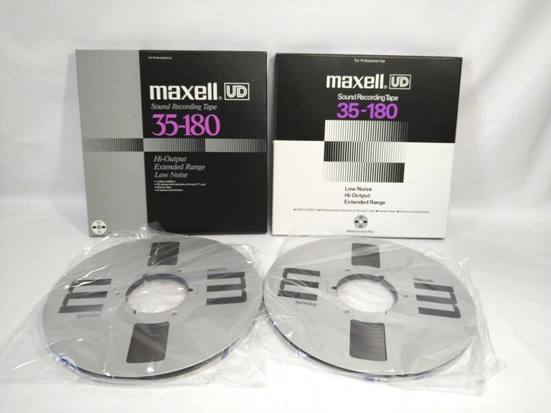 ▲中古使用済▲maxell マクセル▲UD 35-180 オープンリールテープ 2本▲クラシック録音済▲直径27cm メタルテープ メタルリール 録音テープ