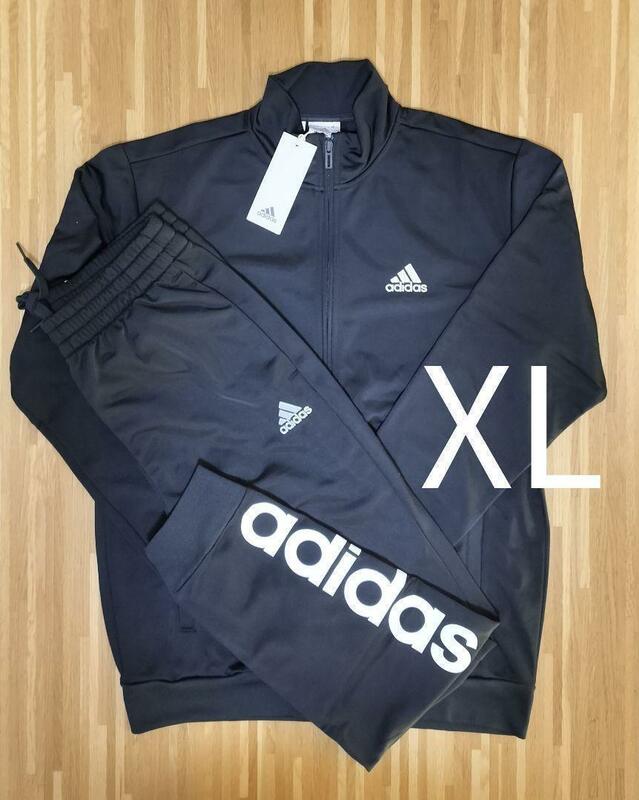 adidas　ＸＬ　アディダス　ジャージ上下　メンズ 　ブラック　黒　セットアッ