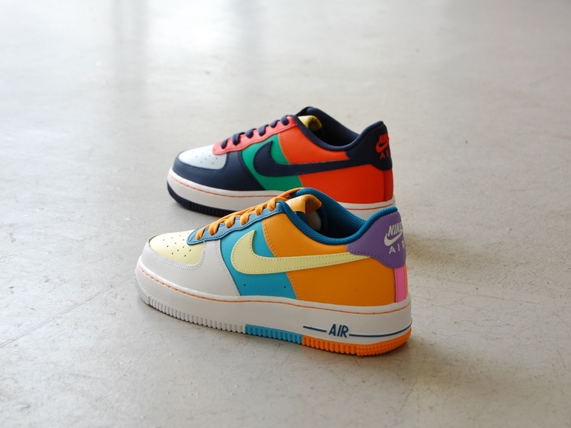 air force 1 lv8 2 bg★US6.5★検索用,エア,フォース,ワン,AF1,LOW,ロー,カラフル,レザー,レディース,左右色違い,WHAT THE,USA,海外