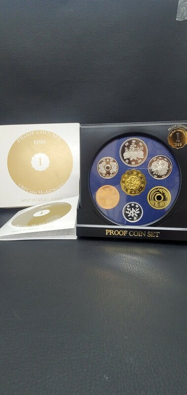 未使用 美品【PROOF COIN SET 1999 OId Coin Medal Series MINT BUREAU JAPAN 】プルーフ貨幣セット オールドコインメダル 大蔵省 造幣局