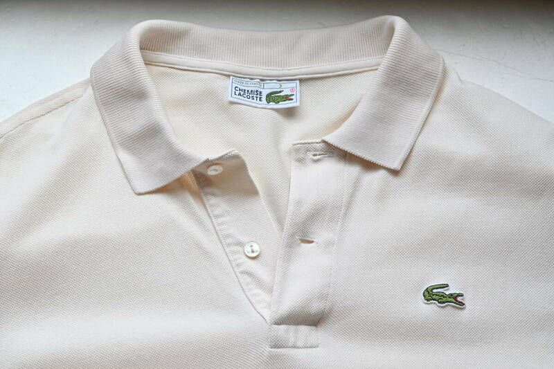 LACOSTE　ラコステ フランス製ポロシャツ　生成り　3