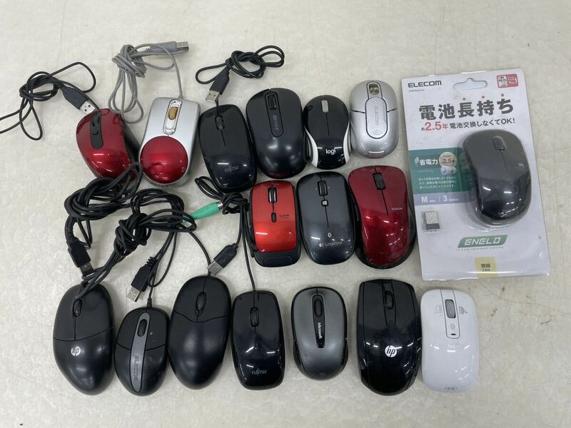 コンピューター パソコン 周辺機器 マウス 大量 ワイヤレス USBケーブル メーカー 色々 15個以上 まとめて セット/中古 未使用含む