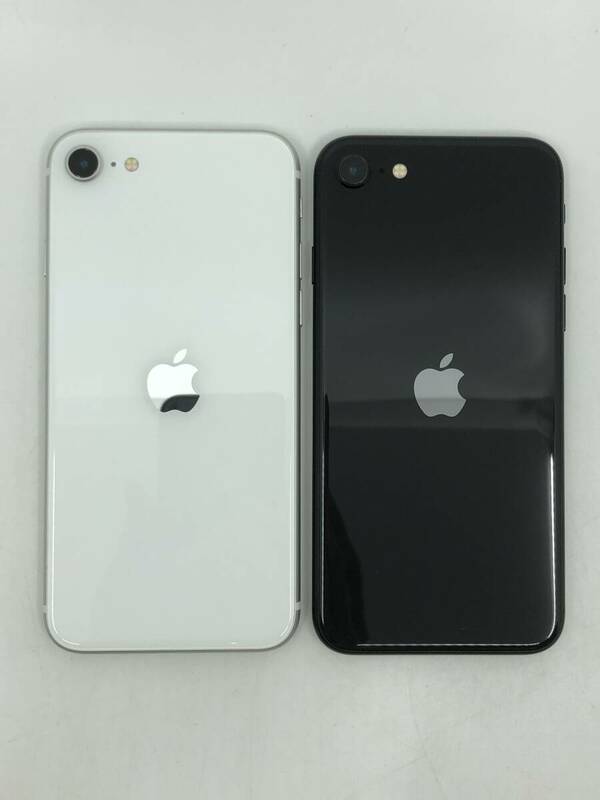1円～ Apple iPhone SE 第２世代 64GB MHGQ3J/A 白 ホワイト Simフリー MX9R2J/A 黒 ブラック Simロックあり docomo 中古本体 ２台セット