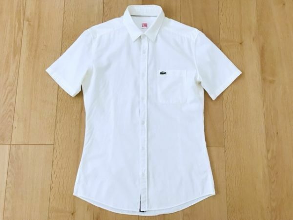 【良品】LACOSTE LIVE★コットンシャツ★オフホワイト★39