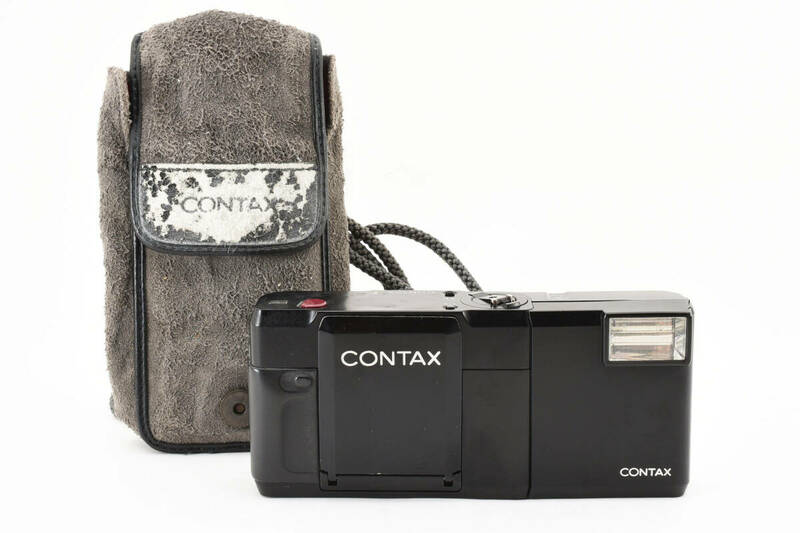 ★動作確認済み★CONTAX コンタックス　初代 T ブラック Caiss Zeiss Sonnar 38mm 1:2.8 T* フラッシュ付き#525