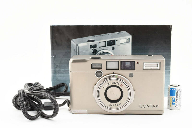 ☆外観美品☆コンタックス CONTAX T ix Carl Zeiss Sonnar 28mm F2.8 コンパクトカメラ 説明書付き#647