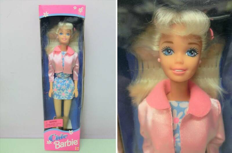 バービー 1996年 90s Chic Barbie 人形 マテル ビンテージ ピンク サテン 花柄◆MATTEL Doll ファンシー