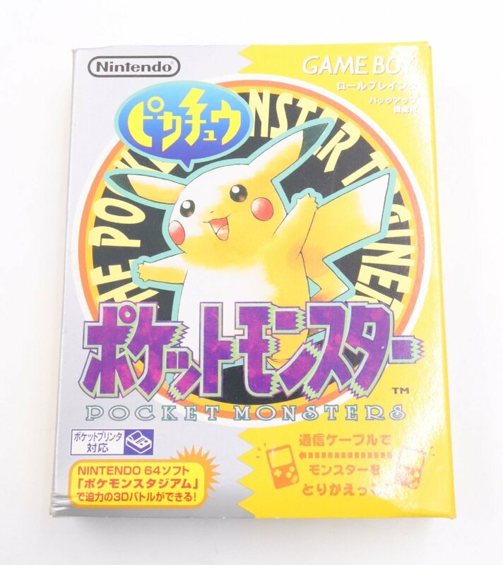 【ト長】Nintendo 任天堂 ポケットモンスター ピカチュウ ポケモン GB GBC ゲームボーイ カラー 箱 説明書付き 美品 動作未確認 IR590IOB93