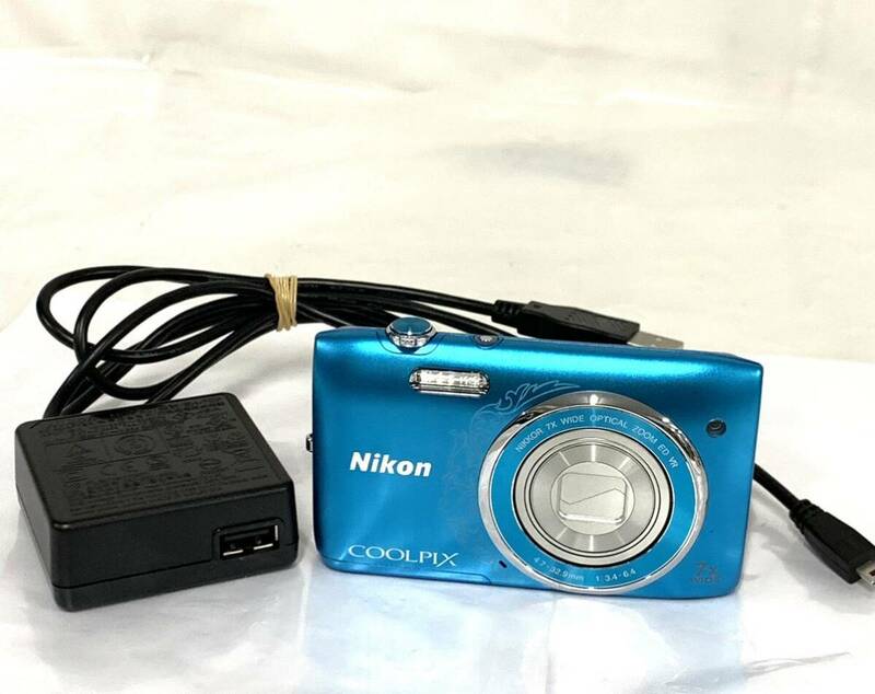 動作OKニコン Nikon COOLPIX S3500 オリエンタルブルー コンパクトデジタルカメラ デジタルカメラ COOLPIX カ15