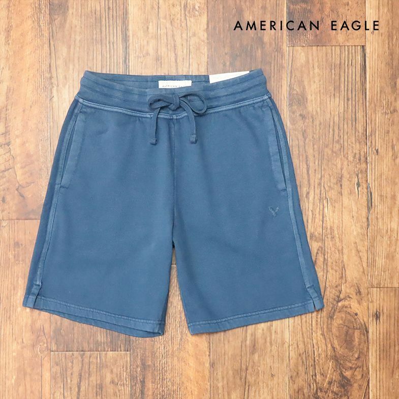 春夏/AMERICAN EAGLE/Sサイズ/イージー ハーフパンツ 4131-7433 裏起毛スウェット 快適 ガーメントダイ 新品/紺/ネイビー/ih113/