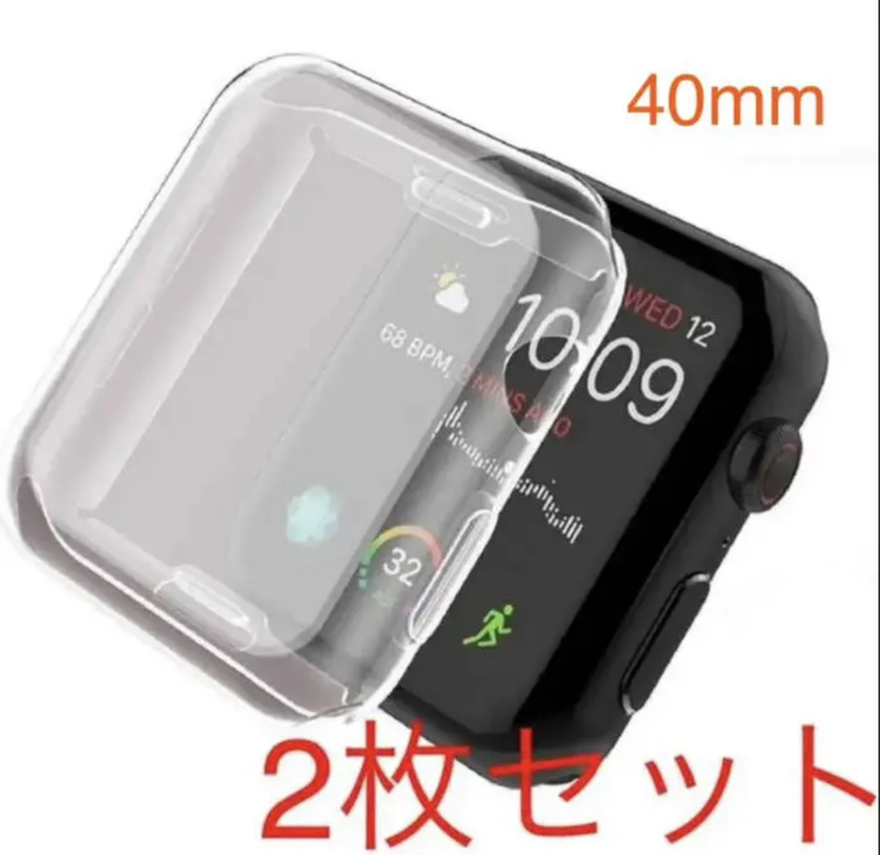 Apple Watch series 4/5/6/SE 40mm クリア 透明 アップルウォッチ シリーズ ケース カバー 全面保護 傷防止 TPU m0ii