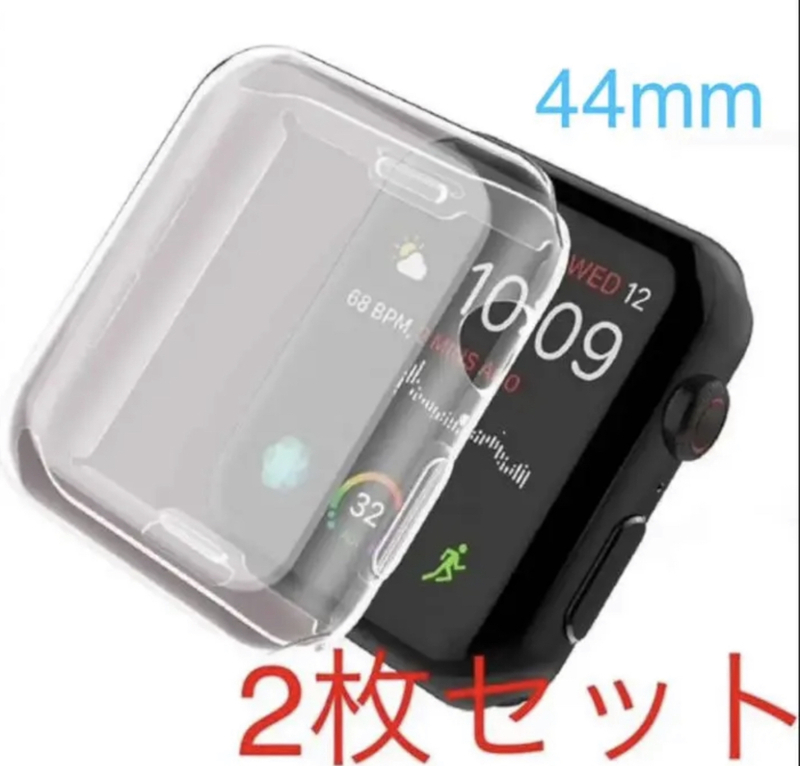 Apple Watch series 4/5/6/SE 44mm クリア 透明 アップルウォッチ シリーズ ケース カバー 全面保護 傷防止 TPU m0ti