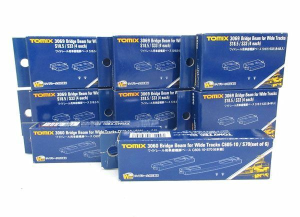 送料185円■cd338■▼TOMYTEC TOMIX Nゲージ ワイドレール用単線橋脚ベース 2種 8点【シンオク】【クリックポスト発送】