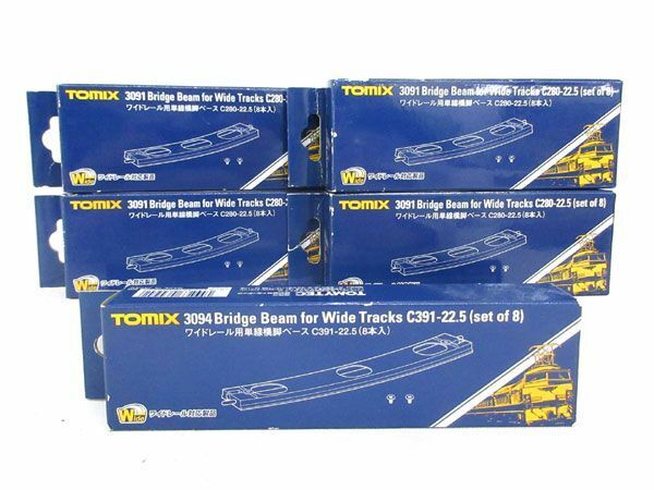 送料185円■cd337■▼TOMYTEC TOMIX Nゲージ ワイドレール用単線橋脚ベース 2種 5点【シンオク】【クリックポスト発送】