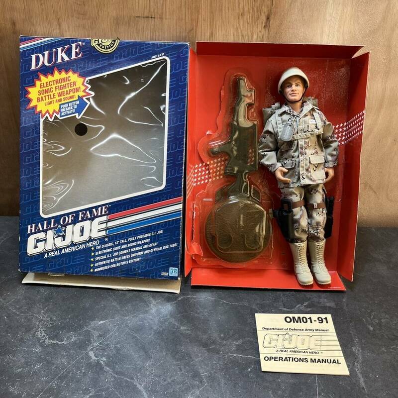 ☆G.I.JOE HALL OF FAME DUKE GIジョー フィギュア 人形 OM01-91 ビンテージ 取説/箱付(中古品/現状品/保管品)☆