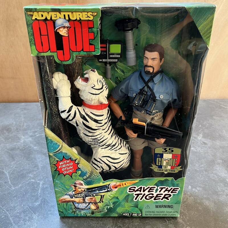 ☆Adventures of G.I. JOE GIジョー ホワイトタイガー アクションフィギュア フィギュア 人形 ミリタリー 箱付(中古品/現状品/保管品)☆