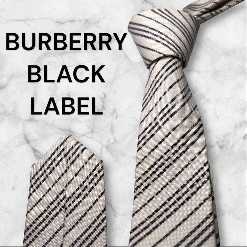 690 BURBERRY BLACK LABEL バーバリーブラックレーベルネクタイ　ナロータイ　高級感
