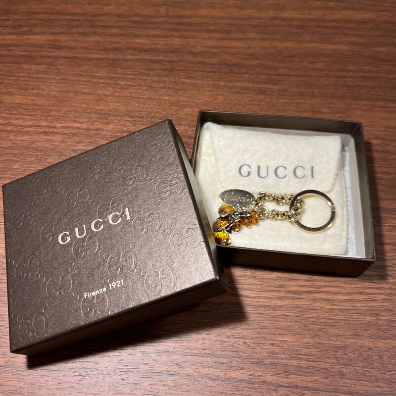 S6022/【個人保管品】GUCCI キーリング シルバー アクセサリー 箱布袋付き グッチ 服飾 小物