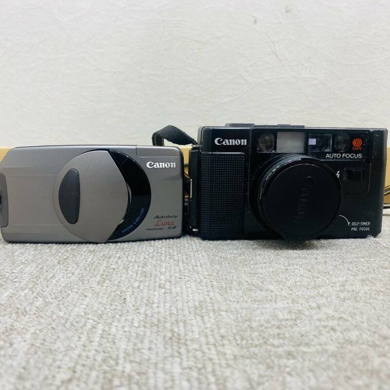 【MC-6.1UY】1円スタート ジャンク品 AF35M まとめ 二点 Canon キャノン AF35M Autoboy Luna 28-70mm フィルムカメラ 動作未確認 