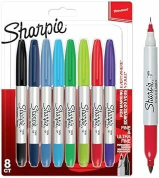 Sharpie シャーピー ツイン 油性マーカー 8色セット F 中字/UF 極細 油性ペン 206540