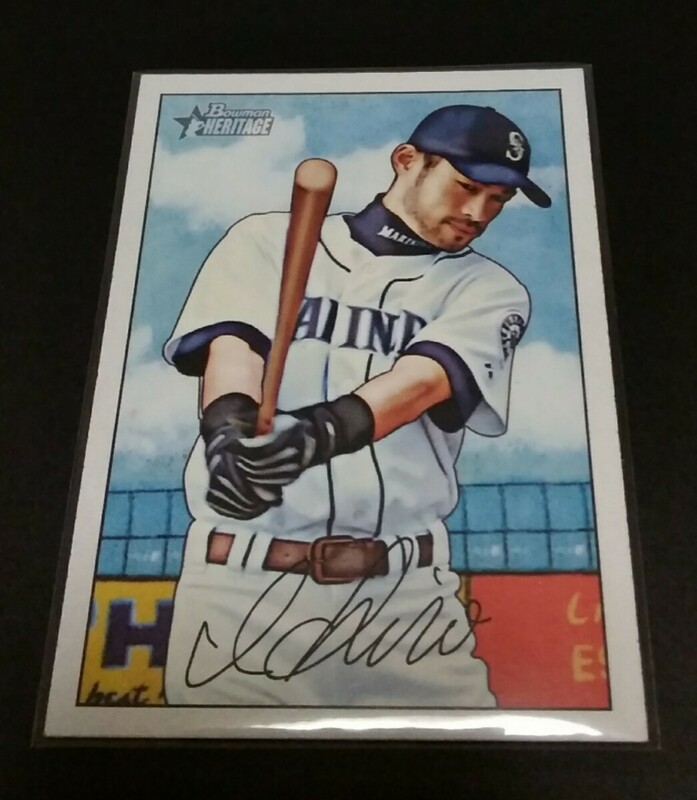 MLB 2007年Bowman heritage イチロー(マリナーズ)プリントサイン 2007 SERIES BASEBALL PICTURE CARDS No,181。ICHIRO SUZUKI