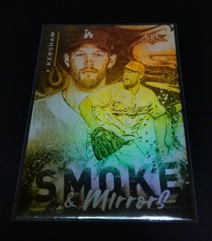 MLB 2021年topps fire クレイトン・カーショウ(ドジャース)SMOKE & Mirrors ゴールドパラレル。No,SM-1。Dodgers CLAYTON KERSHAW 